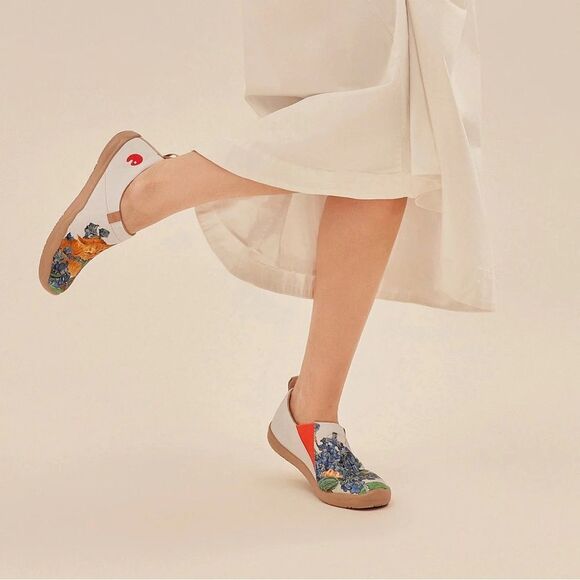 UIN Women's sneaker Slip On Casual Comfort Loafers (love Irises' Smell)133 - Picture 6 of 12